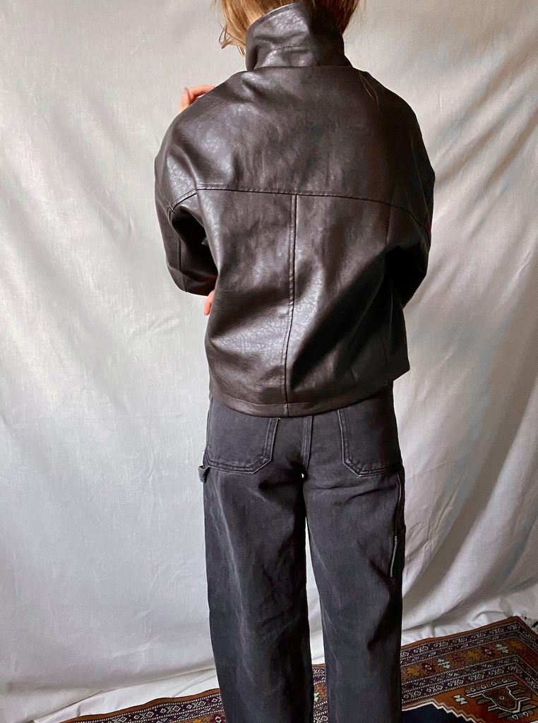 80s Faux Leather Jacket